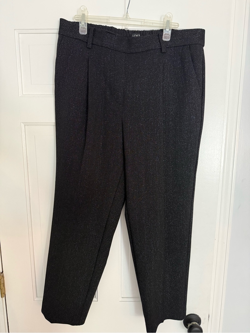LOFT Black Sparkle Dress Pants